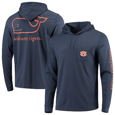 Auburn Tigers Vineyard Vines Campus Long Sleeve Hoodie T-Shirt - Navy