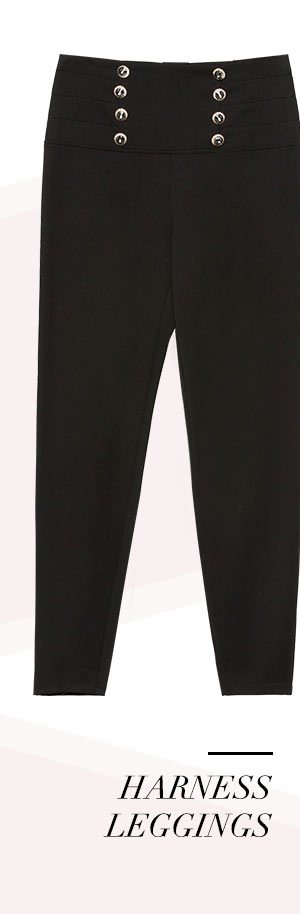 Domino Gem Button Leggings