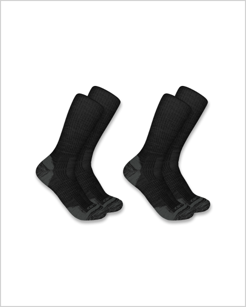 MEN'S SYNTHETIC-WOOL BLEND CREW SOCK 2-PACK