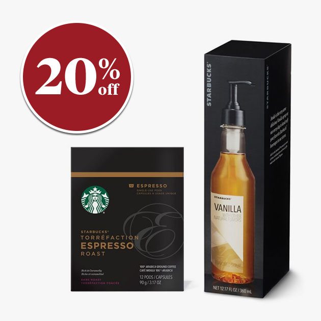 Starbucks® Verismo® Pods & Syrups - 20% off