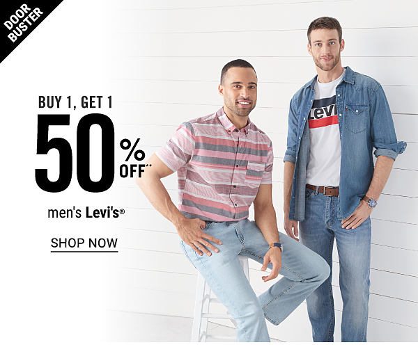 Doorbuster - Buy 1, get 1 50% off** men's Levi's®. Shop Now.