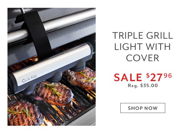 Triple grill light with cover
