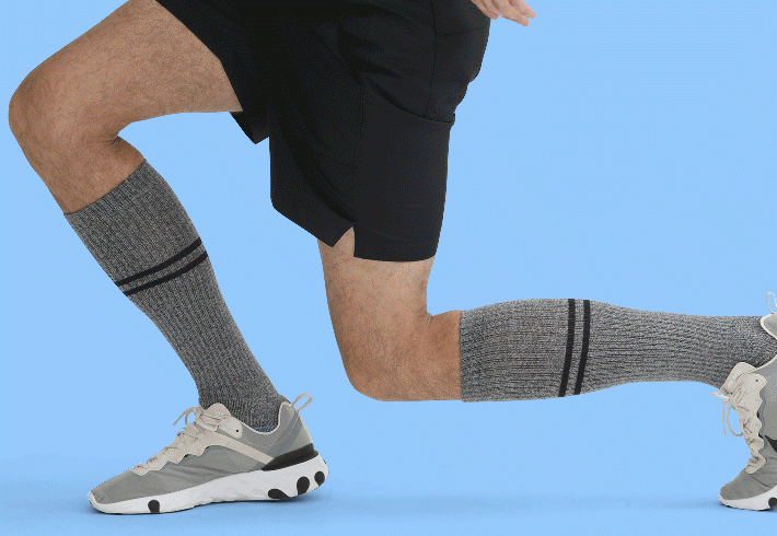 Compression Socks | Made to give your legs a comfortable squeeze when you're training hard, have a long flight, or just want a tighter-fitting pair of Bombas.