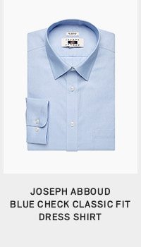Joseph Abboud Blue Check Classic Fit Dress Shirt