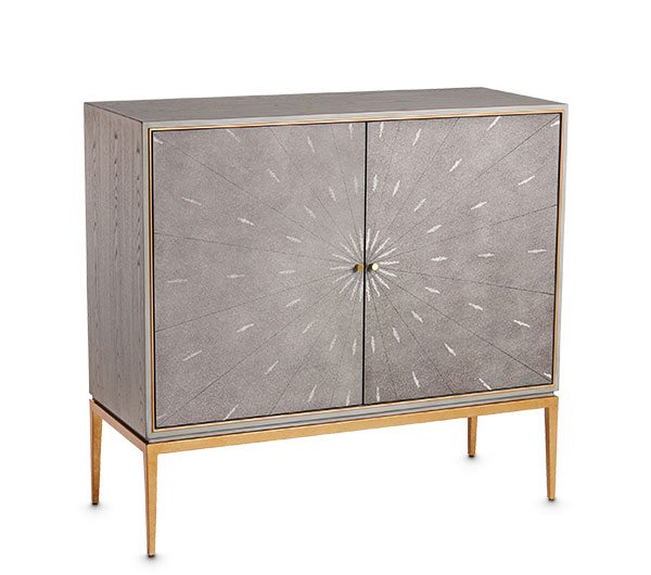 Tate 2-Door Gray Wood Accent Chest