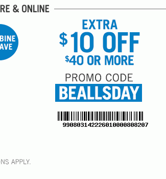 Extra $10 Off $40 | Code BEALLSDAY | Get Coupon