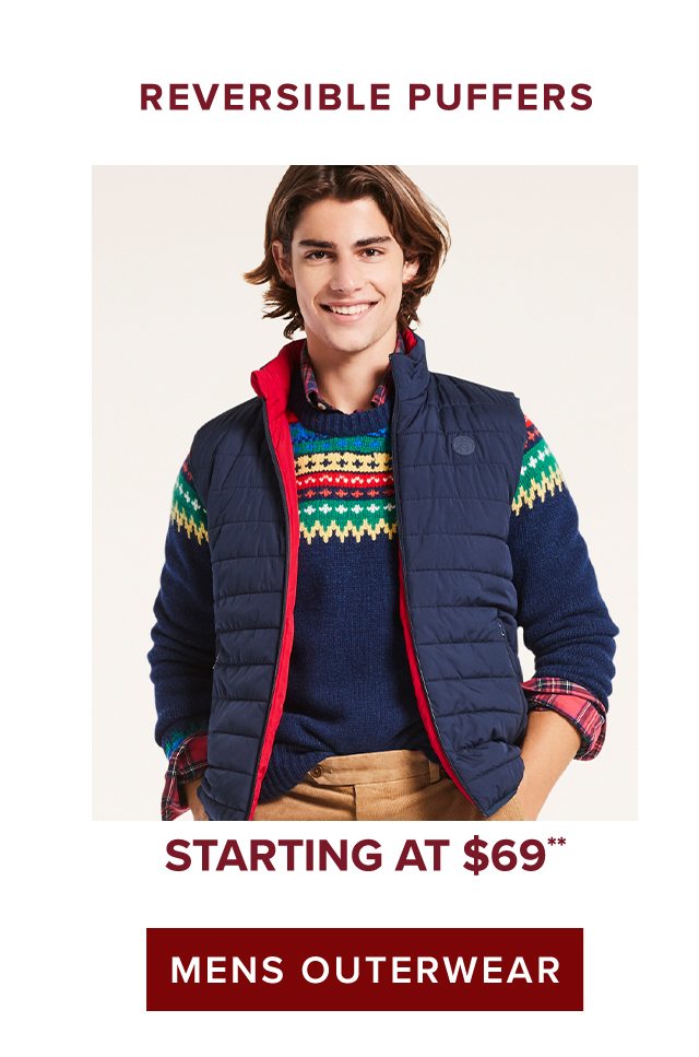 Reversible Puffers Starting at $69 Mens Outerwear