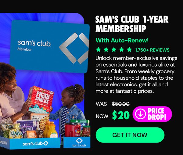 Sam's Club 1-Year Membership with Auto-Renew!