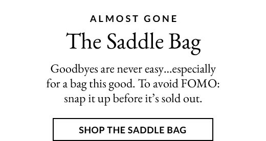 ALMOST GONE | THE SADDLE BAG | SHOP THE SADDLE BAG