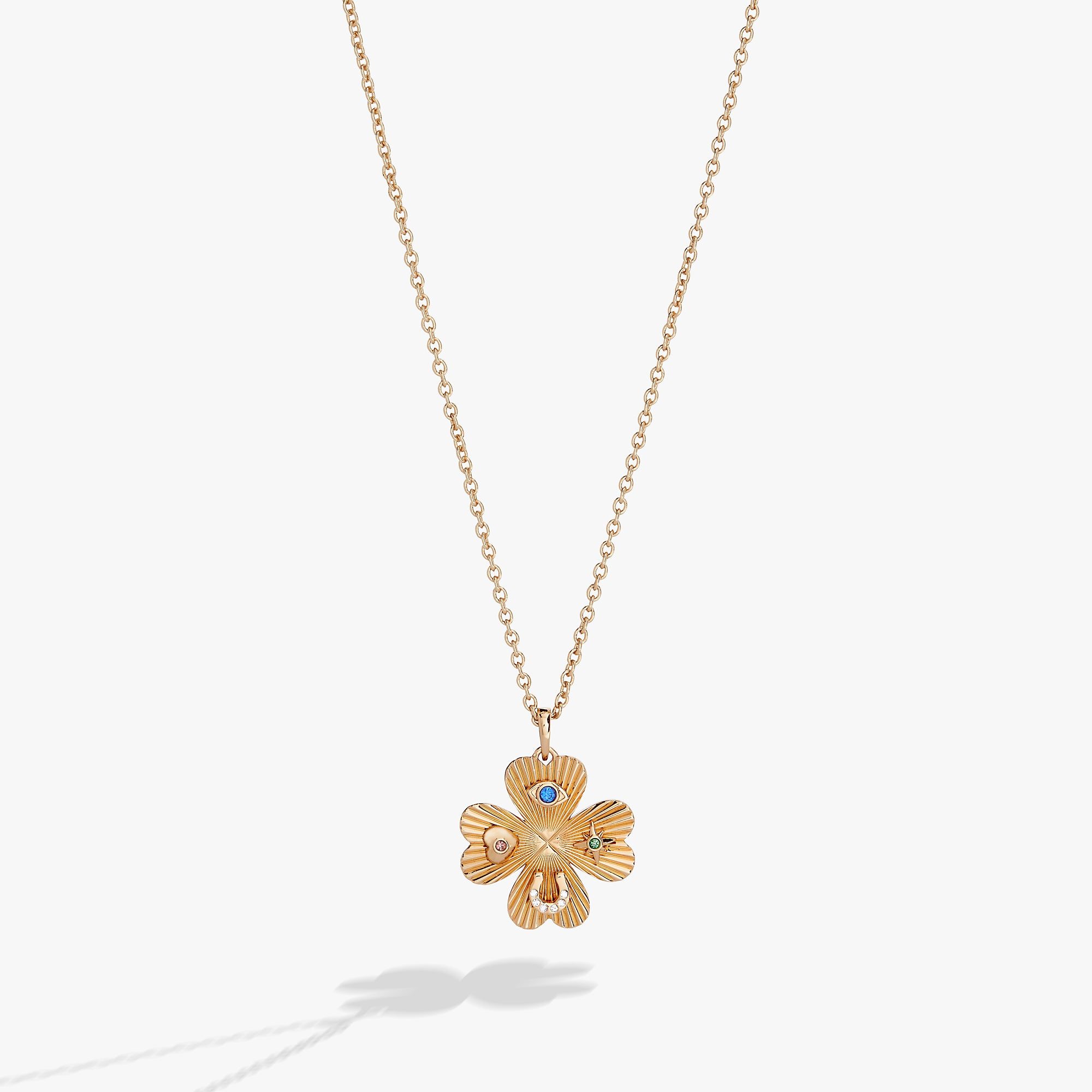 Lucky Four Leaf Clover Adjustable Necklace