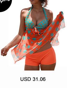 Asymmetric Hem Padded Open Back Printed Tankini Set