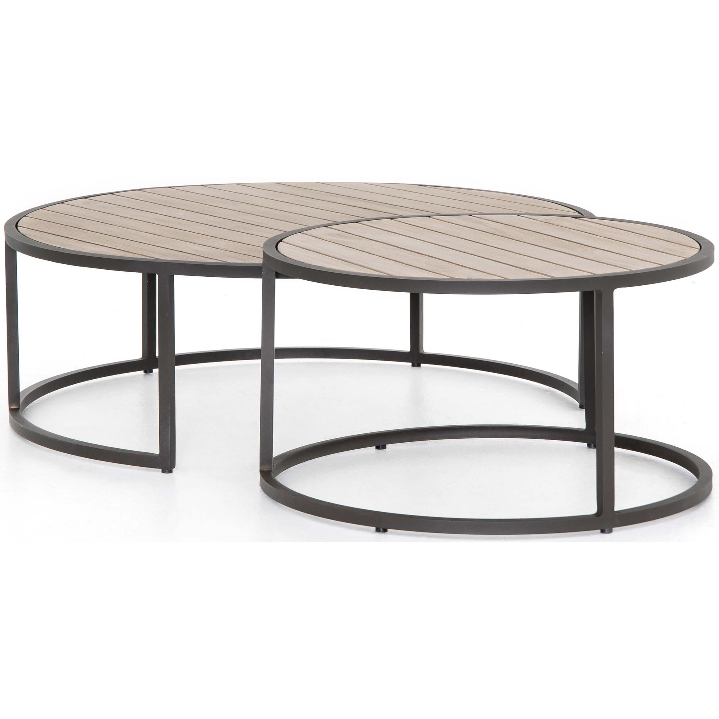 Image of Alda Outdoor Nesing Table, Washed Brown