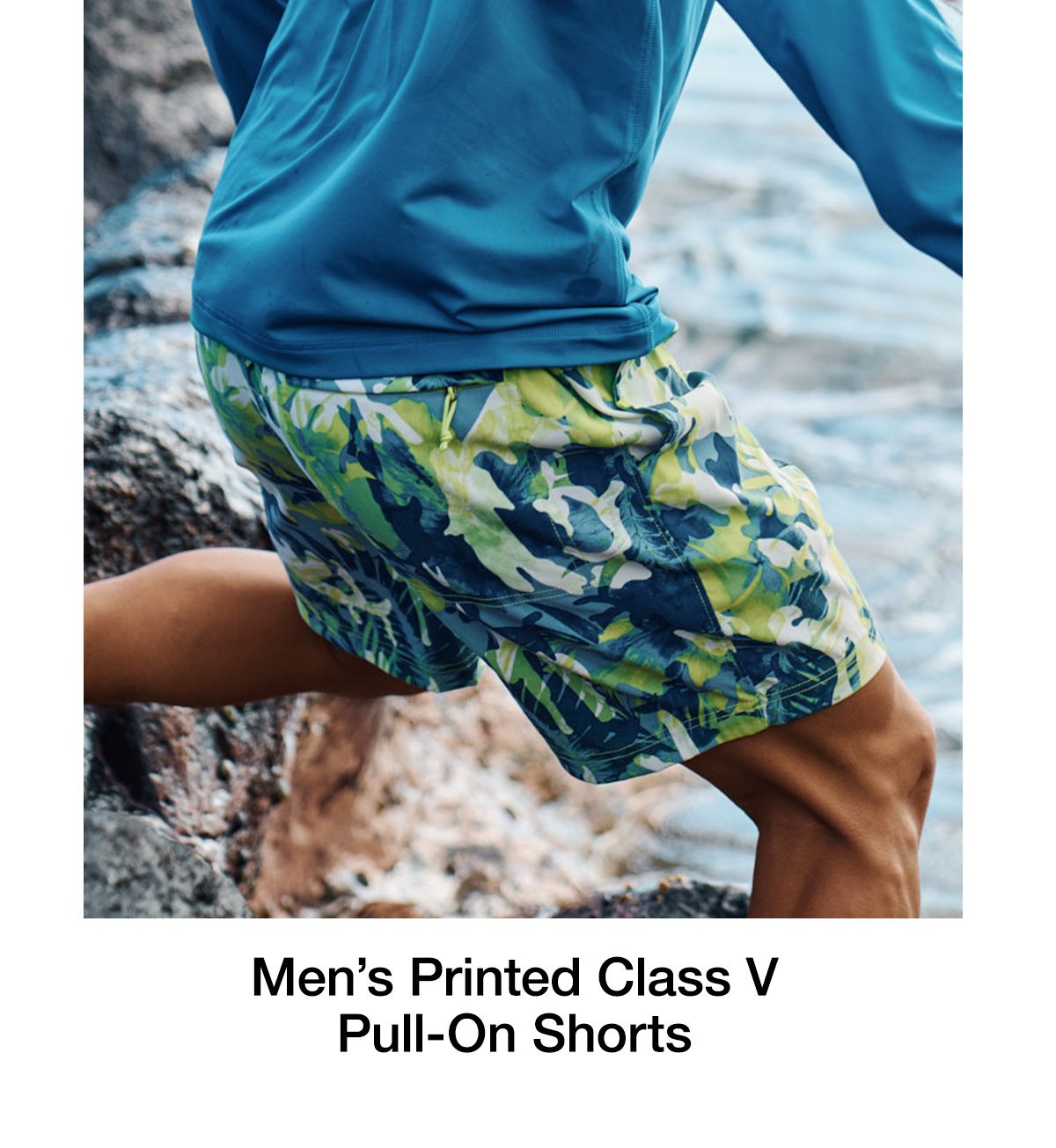 Men’s Printed Class V Pull-On Shorts.