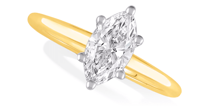 A stunning diamond ring on a simple gold band