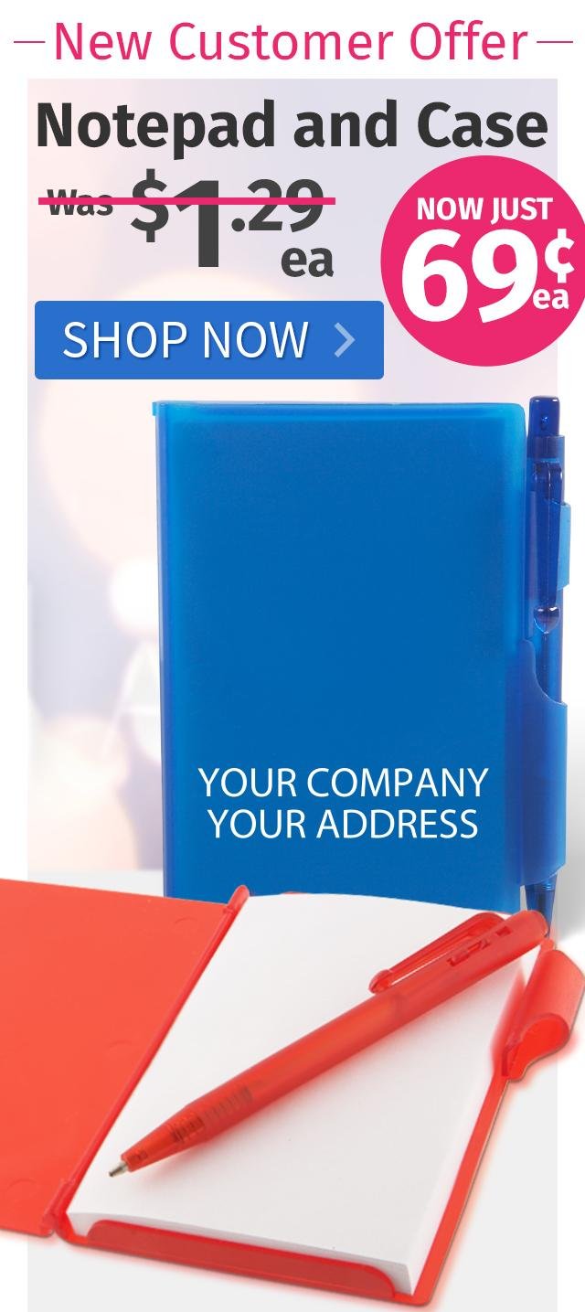 Notepad and Case for only 69¢ each!