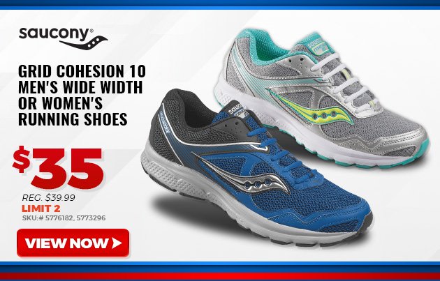 Saucony Grid Cohesion 10 Men's Wide Width or Women's Running Shoes