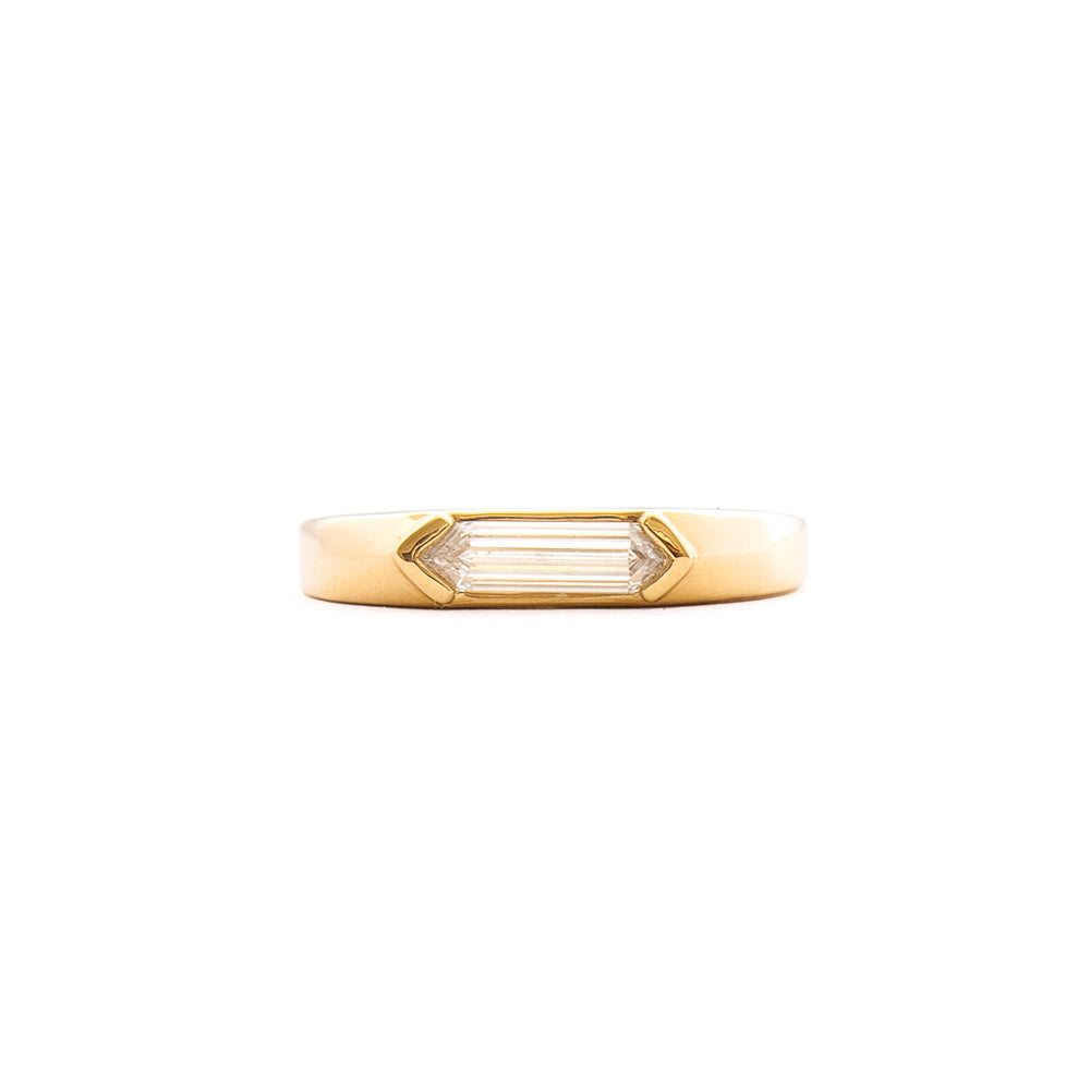 0.50 ct East-West Hexagon Diamond Solitaire