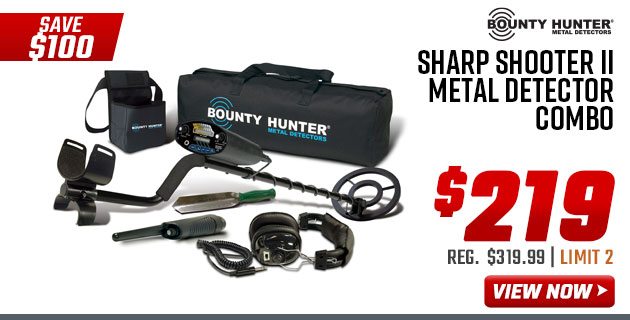 Bounty Hunter Sharp Shooter II Metal Detector Combo