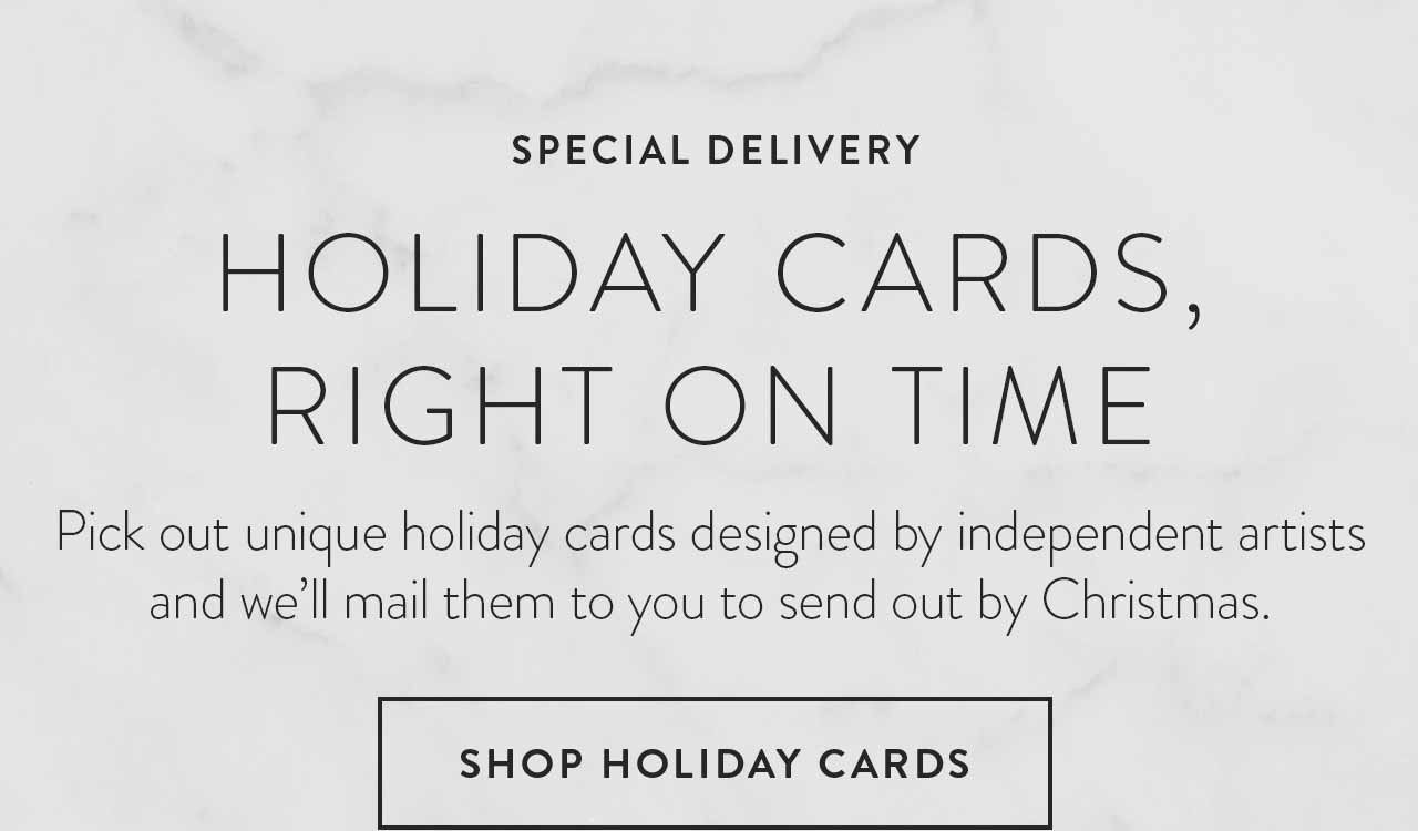 Holiday Cards, Right on Time