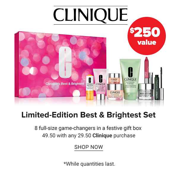 Clinique - Limtied-Edition Best & Brightest Set, 8 Full-Size Game-Changers in a festive gift box - Shop Now