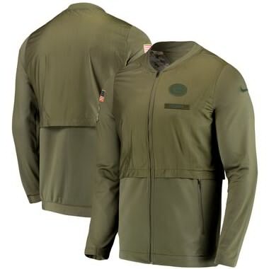 Green Bay Packers Nike Salute to Service Sideline Elite Hybrid Full-Zip Jacket - Olive