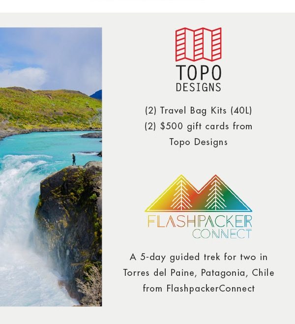 TOPO DESIGNS + FLASHPACKER CONNECT TREK...