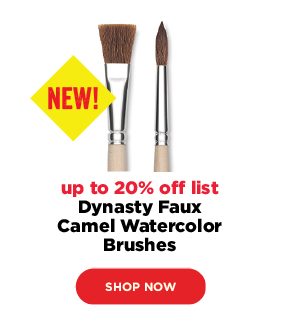 NEW! Dynasty Faux Camel Watercolor Brushes - up to 20% off list