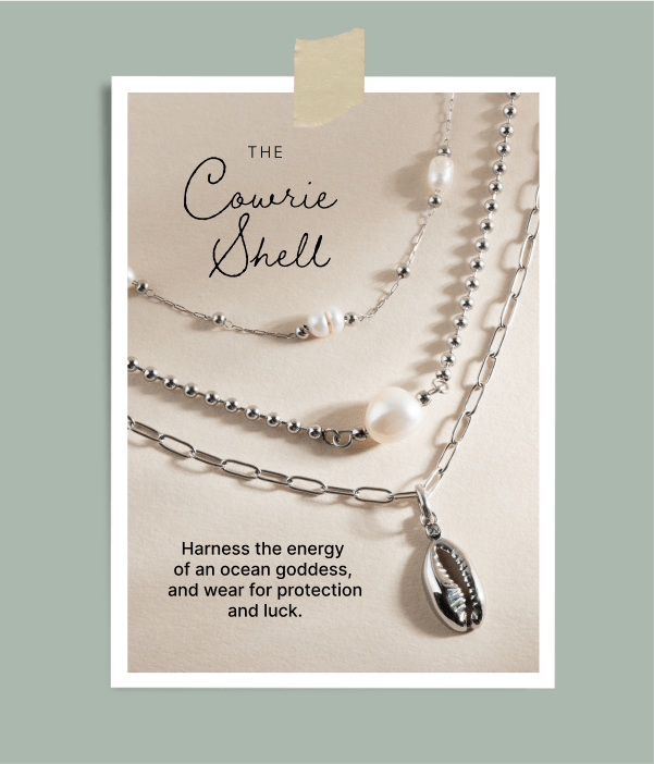 Pearl and Cowrie Stranded Necklace