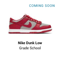 Nike Dunk Low "Grey/Red" Grade School Kids'