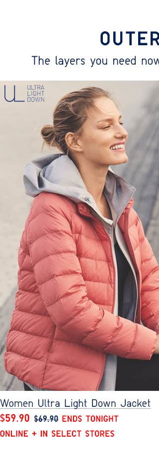 WOMEN ULTRA LIGHT DOWN JACKET $59.90