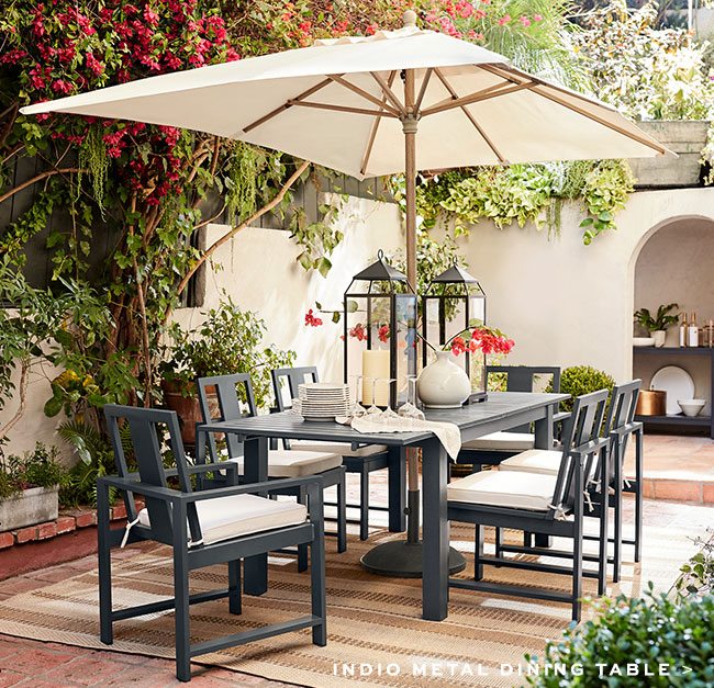 INDIO METAL DINING TABLE >