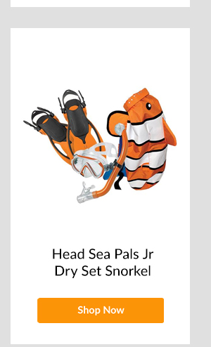 Head Sea Pals Jr Dry Set Snorkel Large/X-Large Shark