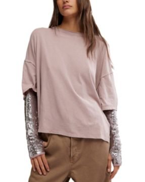 Nellie Sequin Sleeve Tee