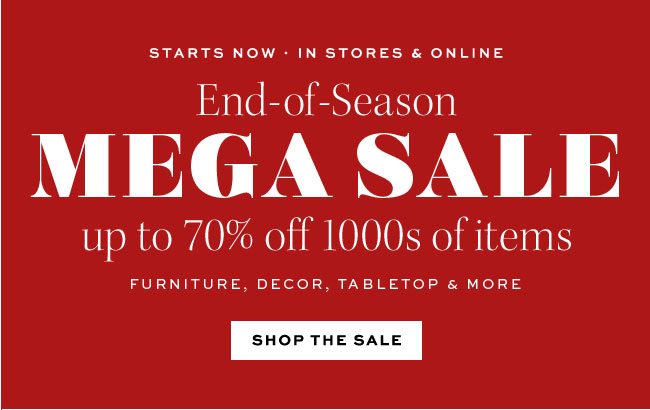 End-of-season Mega Sale