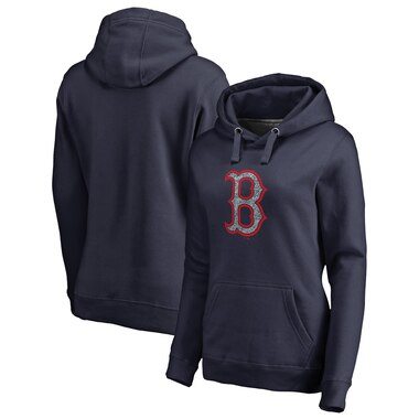 Boston Red Sox Fanatics Branded Women's Static Logo Pullover Hoodie - Navy