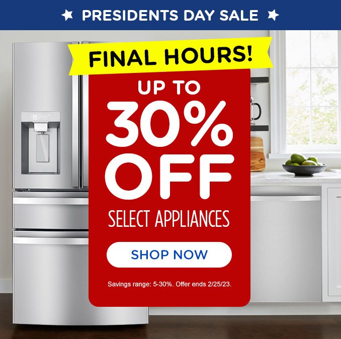 PRESIDENTS DAY SALE - UP TO 30% OFF