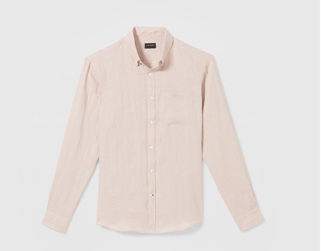 Slim Solid Linen Shirt