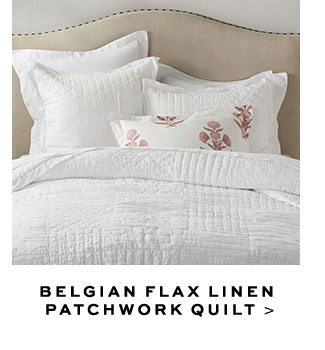 BELGIAN FLAX LINEN PATCHWORK QUILT >