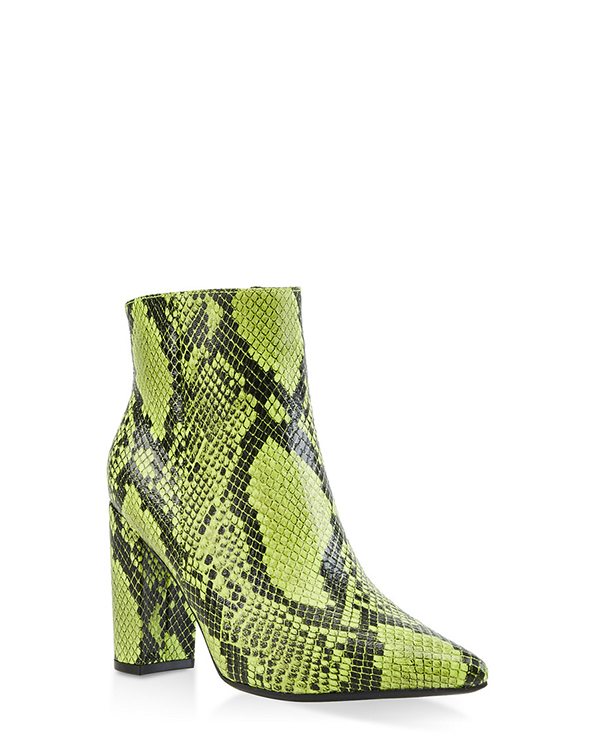 Pointed Toe Block Heel Booties