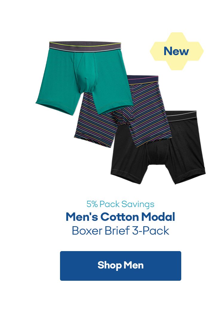 Men's Cotton Modal Boxer Brief 3 Pack. Shop Men.