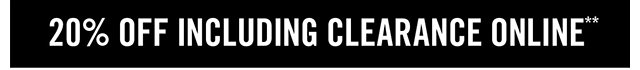 20% off including clearance online
