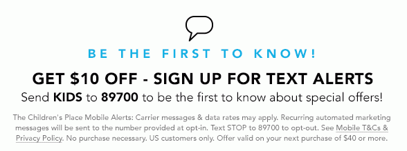 Get $10 Off - Sign Up For Text Alerts