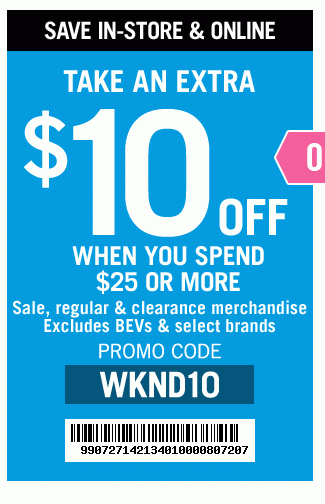 $10 Off $25+ | Code WKND10 | Get Coupon | Exclusions Apply