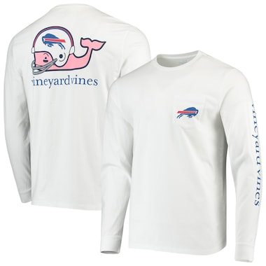 Buffalo Bills Vineyard Vines Whale Helmet Long Sleeve T-Shirt - White