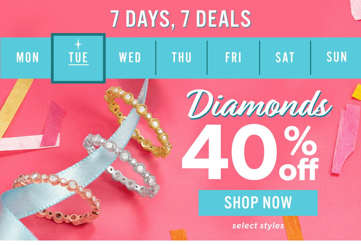 Diamonds 40% Off Select Styles. Buy Now