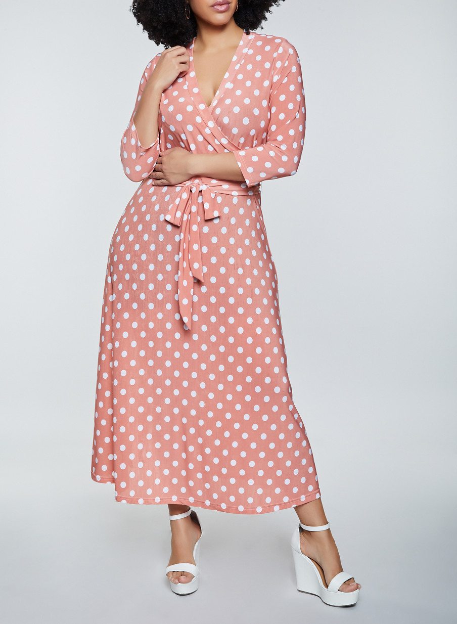 Plus Size Polka Dot Dress