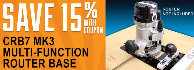 Save 15% with coupon on the CRB7 MK3 Multi-Function Router Base