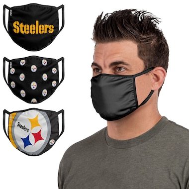 Pittsburgh Steelers FOCO Adult Face Covering 3-Pack