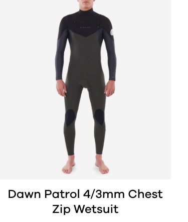 Rip Curl Dawn Patrol 4/3mm Chest Zip Wetsuit