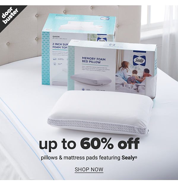 Up to 60% off Pillows & Mattress Pads featuring Sealy - Shop Now